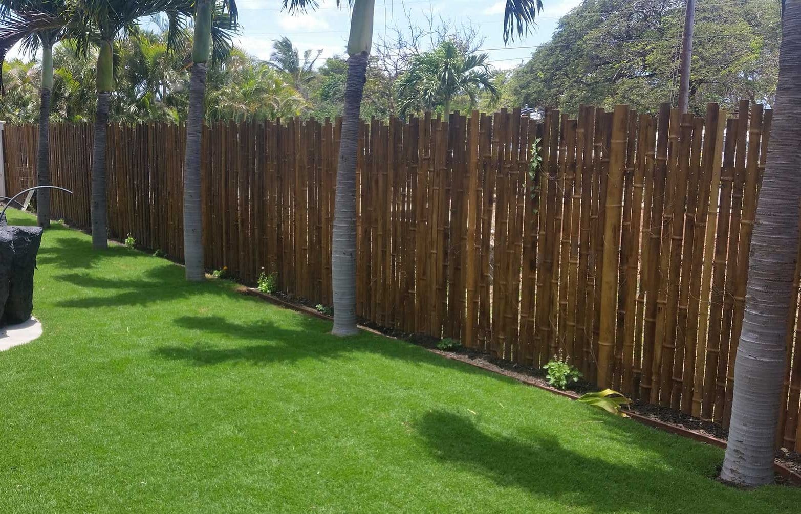 faux bamboo privacy fence